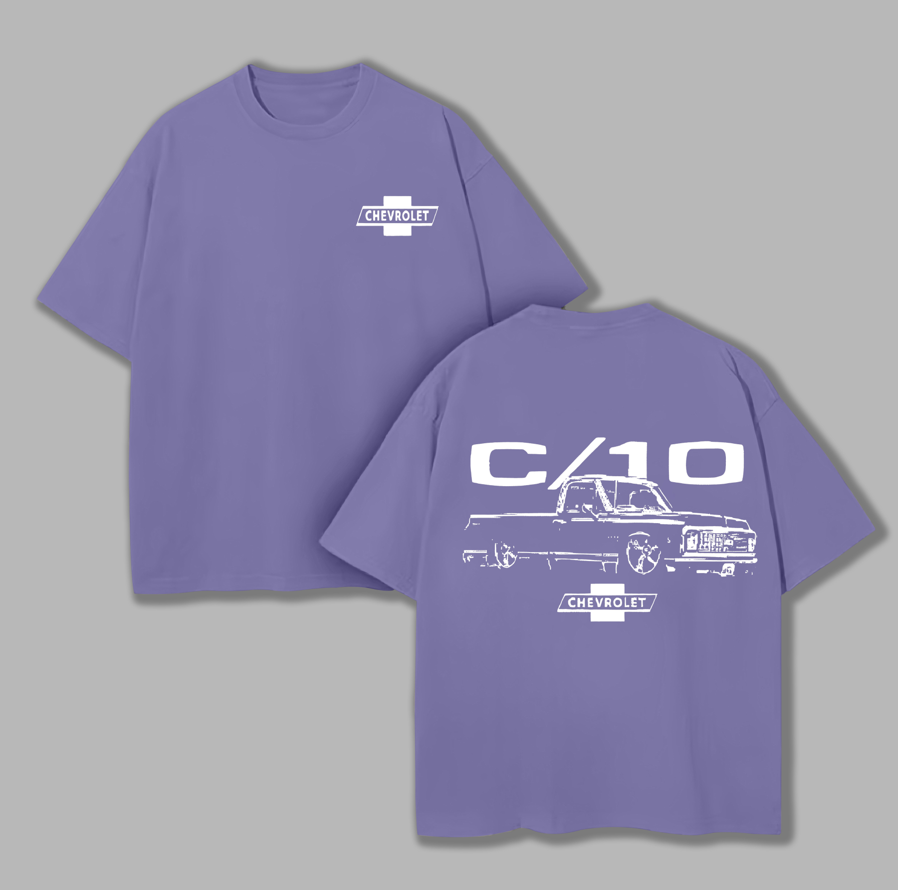Chevrolet Vintage Printed Unisex Oversized T-shirt Image - 8