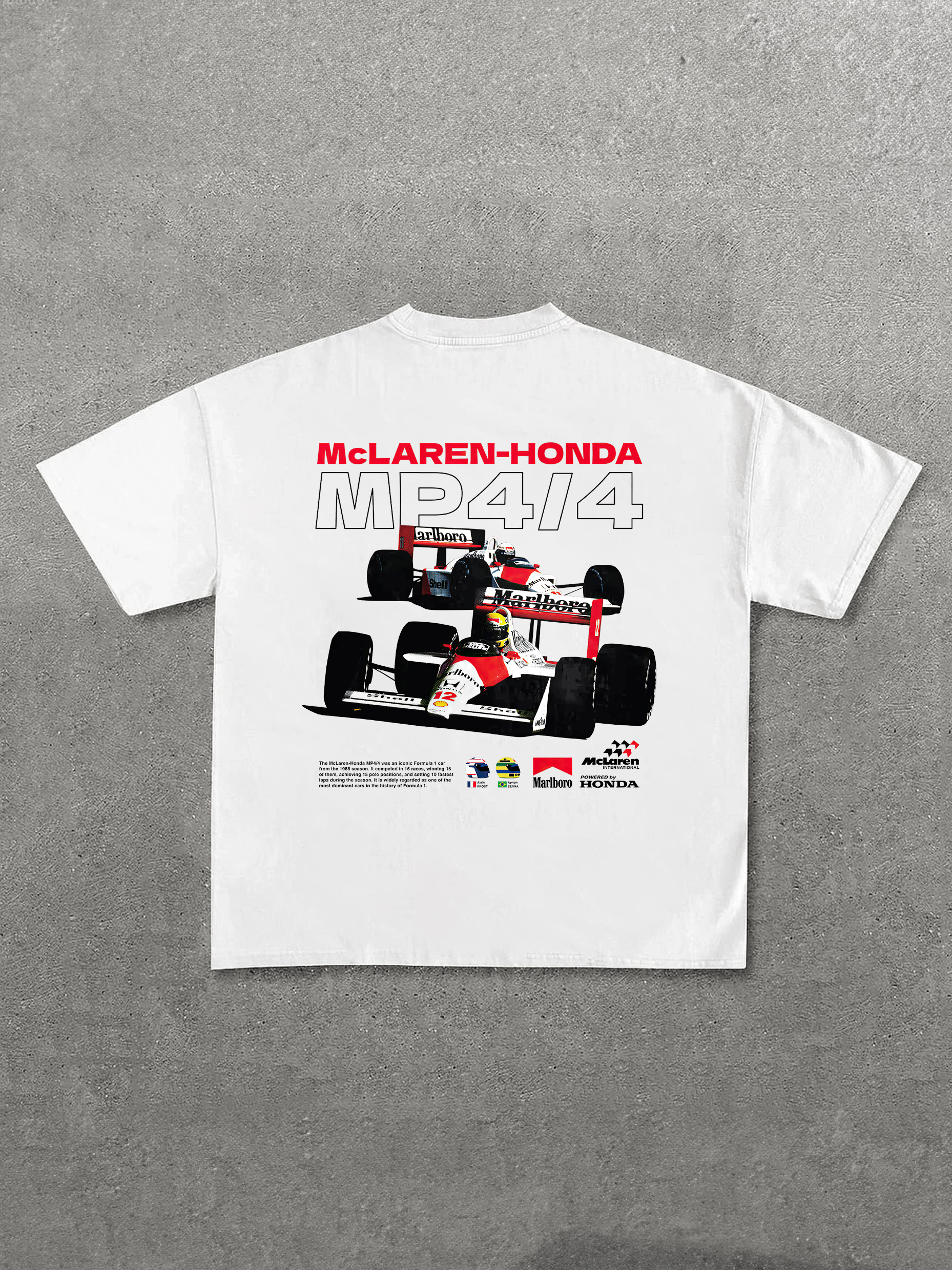 McLaren-Honda MP4/4 Printed Unisex T-Shirt Image - 1