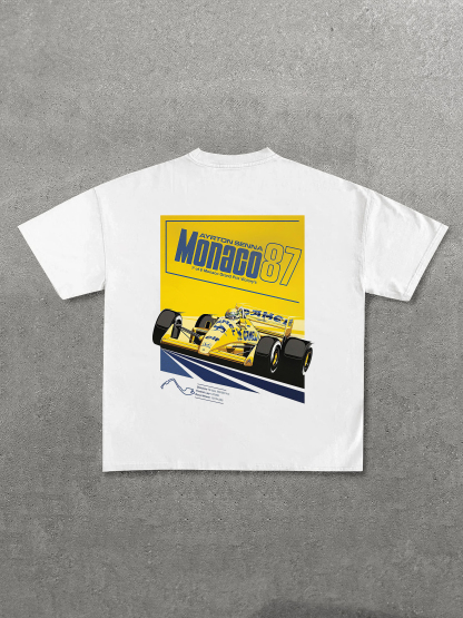 Ayrton Senna Monaco 87 Printed Unisex T-Shirt Image - 1