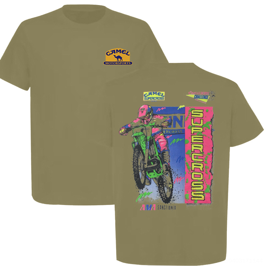 Camel Supercross Printed Men's T-shirt Image - 6