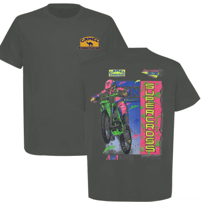 Camel Supercross Printed Men's T-shirt Image - 9