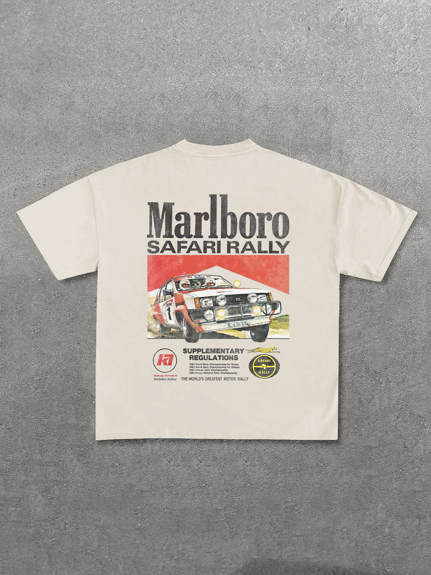 Marlboro Safari Rally Printed Unisex T-Shirt Image - 11