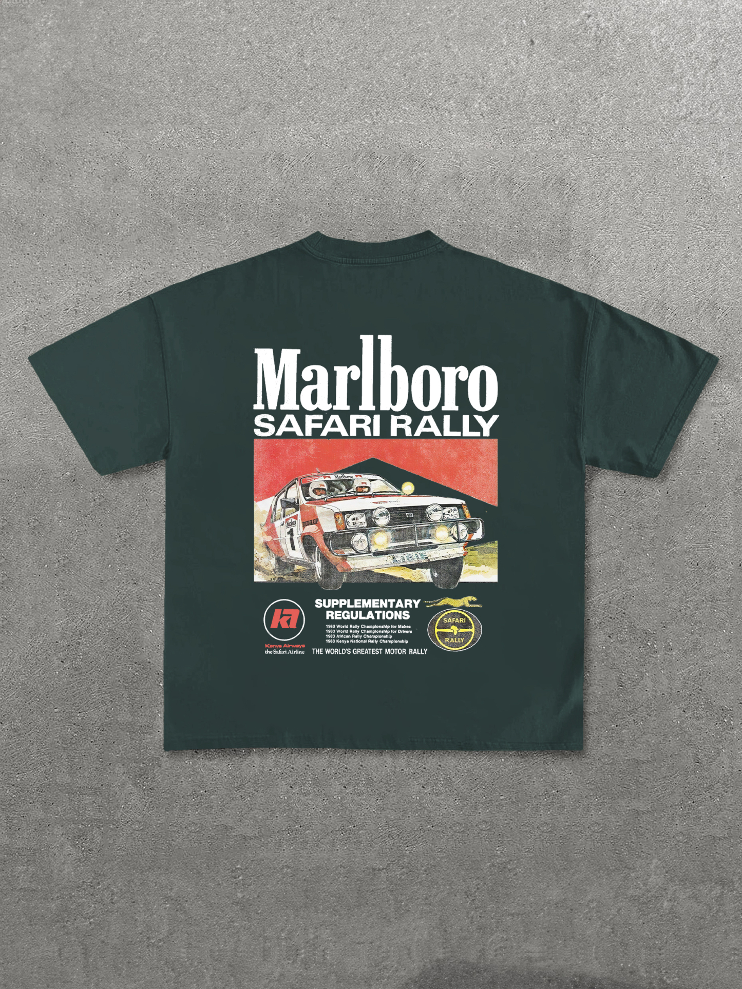 Marlboro Safari Rally Printed Unisex T-Shirt Image - 9