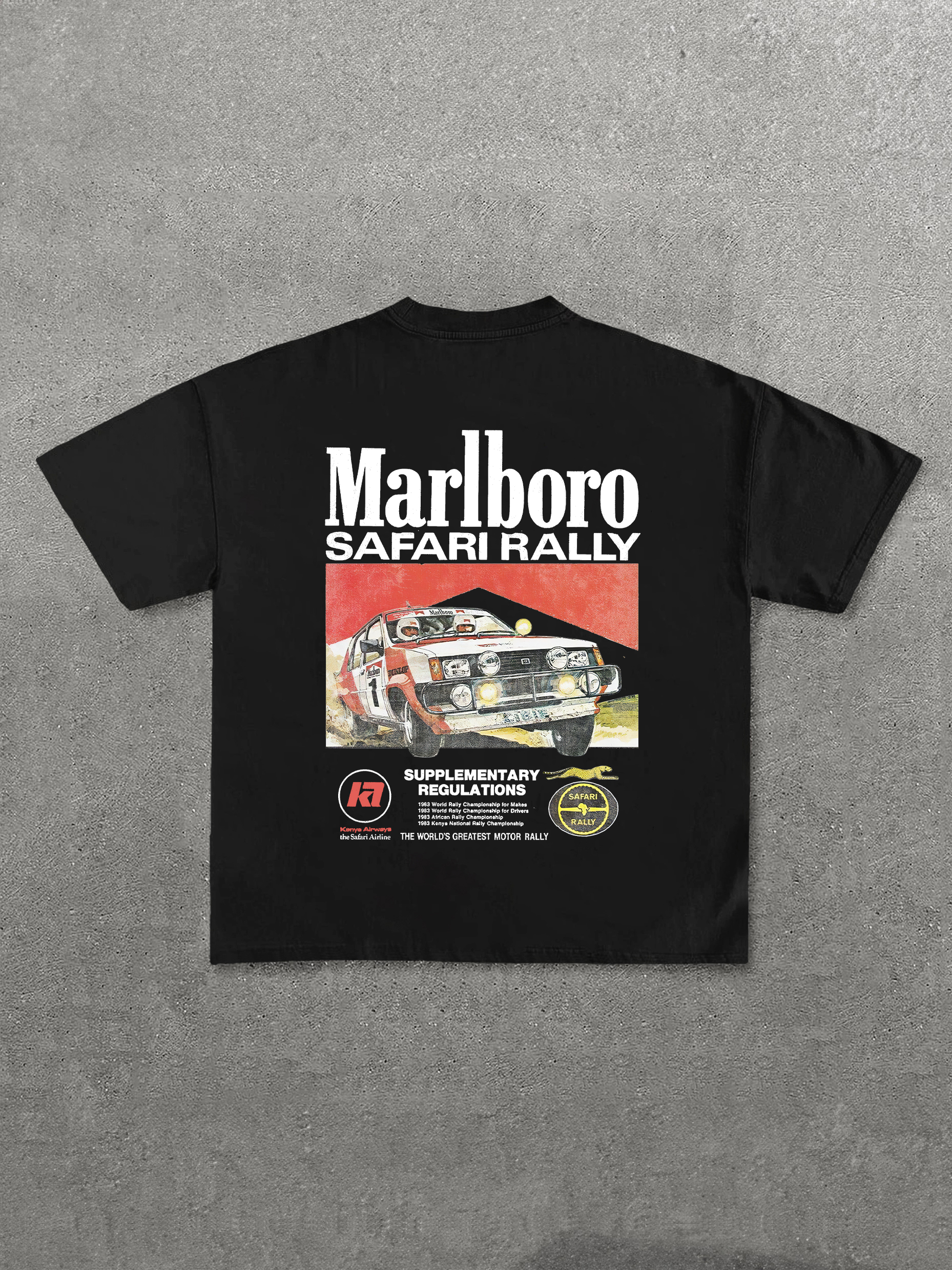 Marlboro Safari Rally Printed Unisex T-Shirt Image - 3