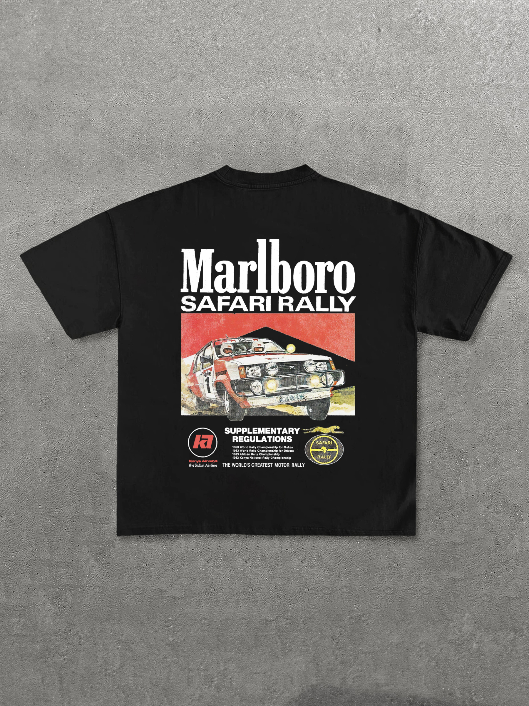 Marlboro Safari Rally Printed Unisex T-Shirt Image - 3