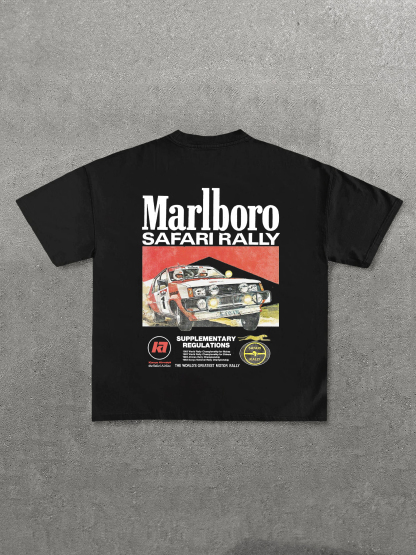 Marlboro Safari Rally Printed Unisex T-Shirt Image - 3