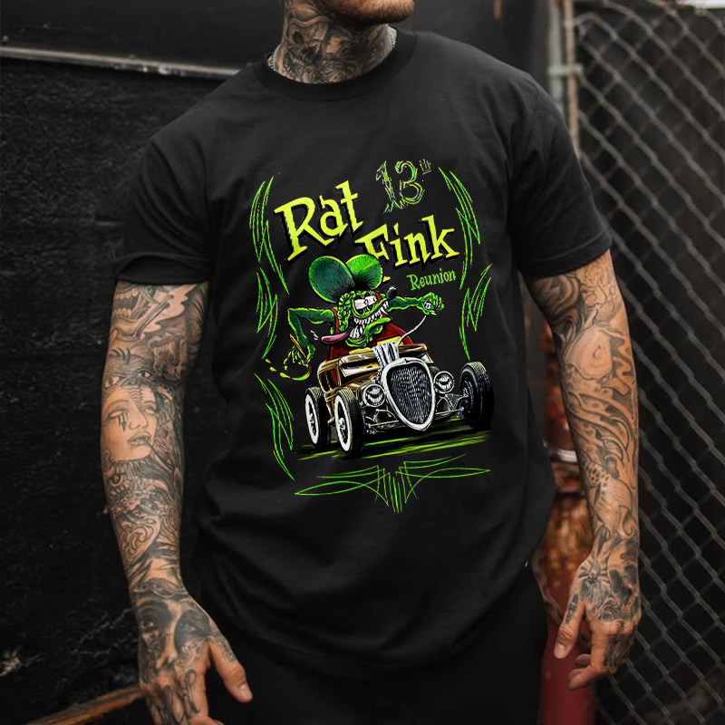 Rat Fink Reunion Printed Unisex T-shirt Image - 2