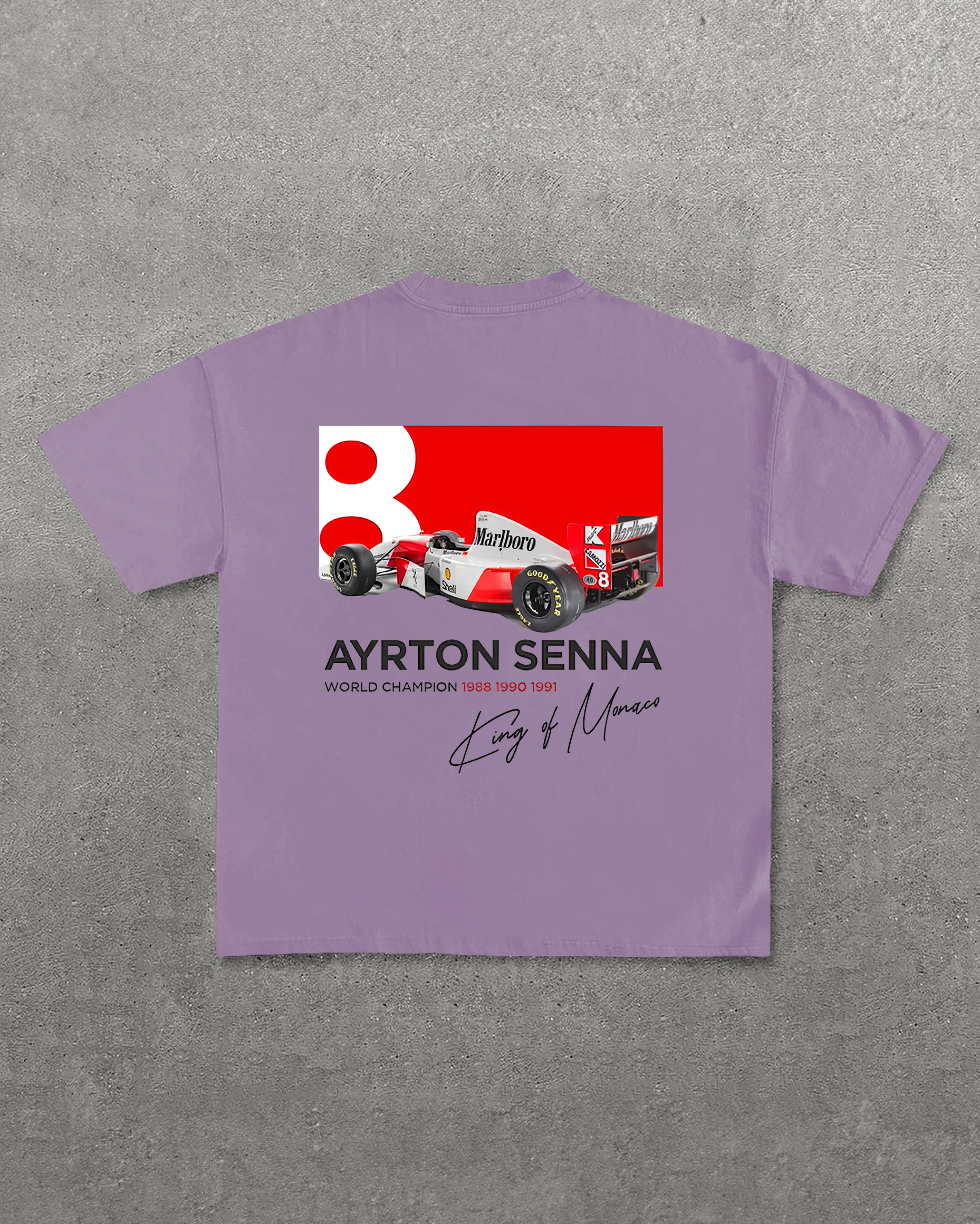 Ayrton Senna World Champion Printed Unisex T-Shirt Image - 7