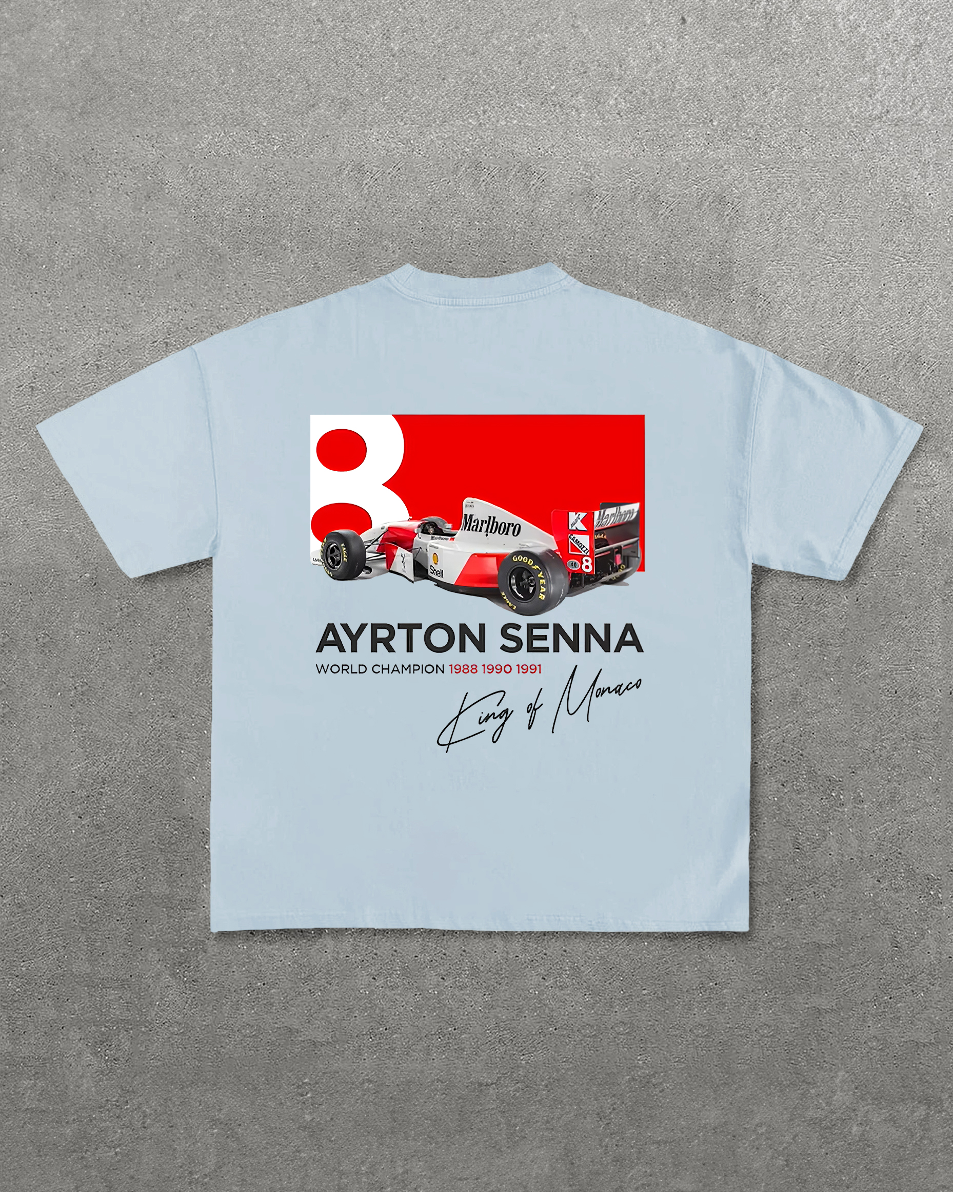 Ayrton Senna World Champion Printed Unisex T-Shirt Image - 5