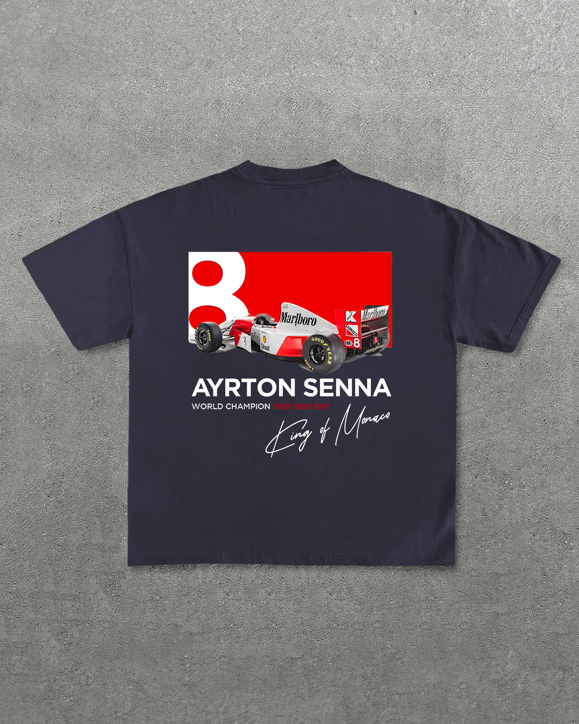 Ayrton Senna World Champion Printed Unisex T-Shirt Image - 9