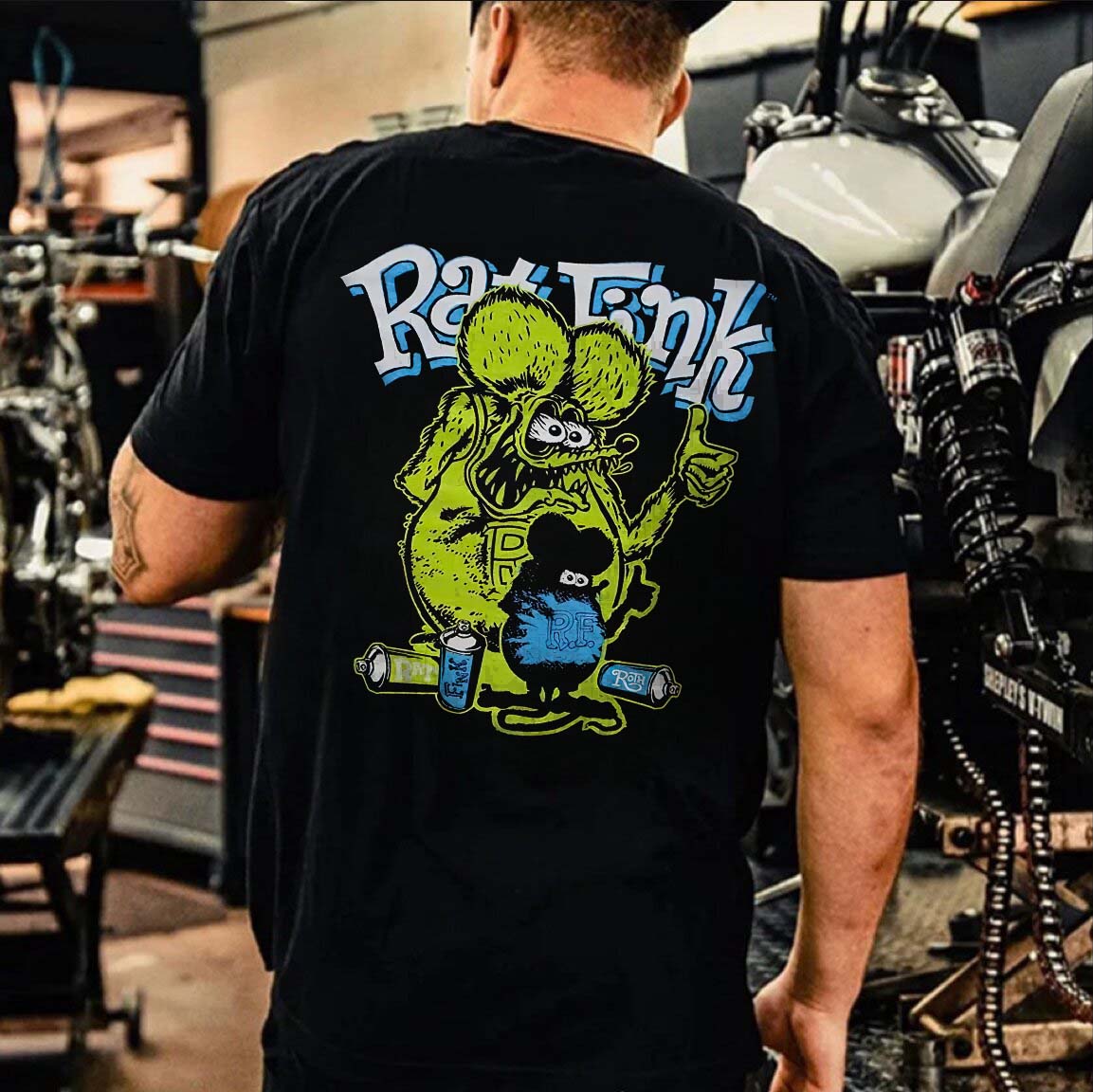 Rat Fink Printed Unisex Oversized T-shirt Image - 6