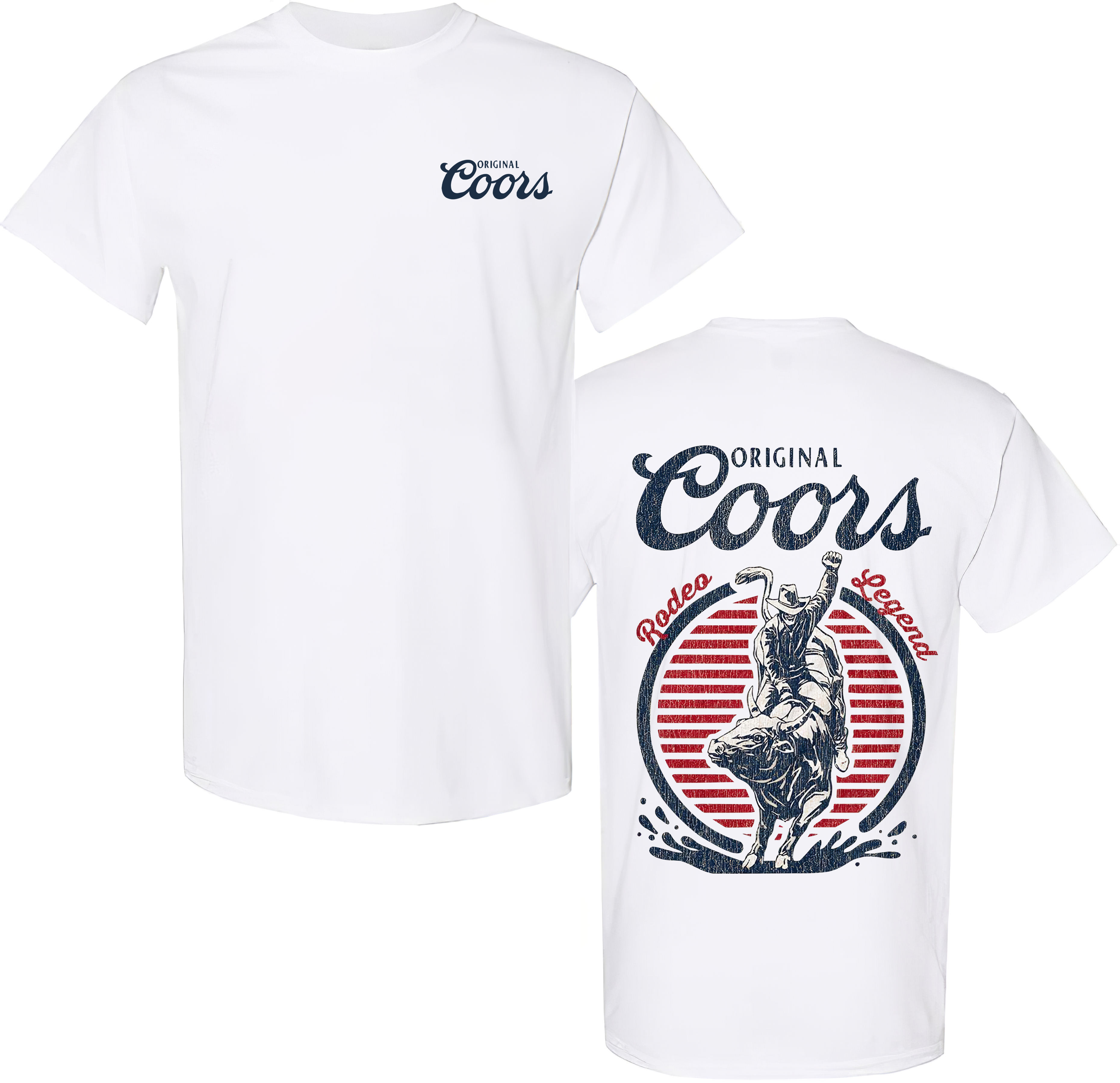 Original Coors Rodeo Legend Printed Men's T-Shirt Image - 1