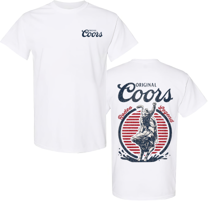 Original Coors Rodeo Legend Printed Men's T-Shirt Image - 1
