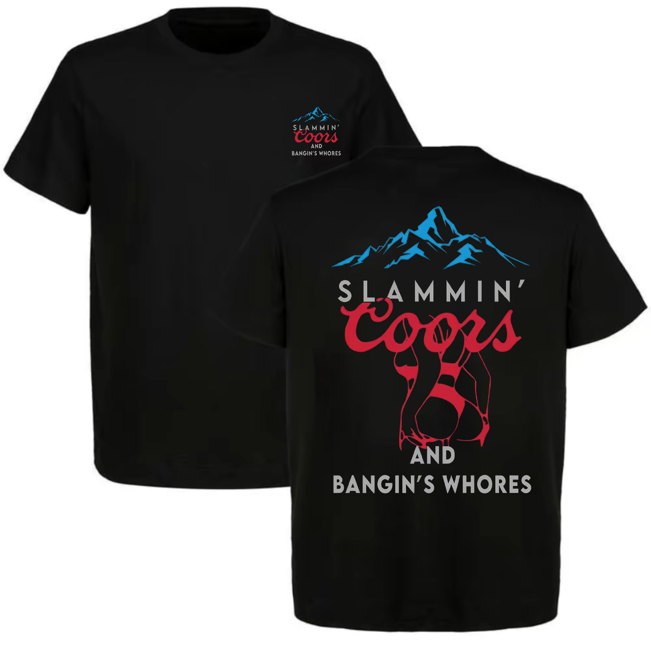 Slammin' And Bangin's Whores Printed Unisex Oversized T-shirt Image - 1