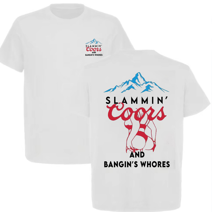 Slammin' And Bangin's Whores Printed Unisex Oversized T-shirt
