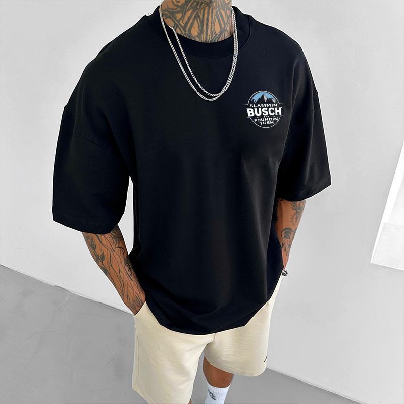 Slammin' Busch And Poundin' Tush Printed Unisex Oversized T-shirts Image - 5