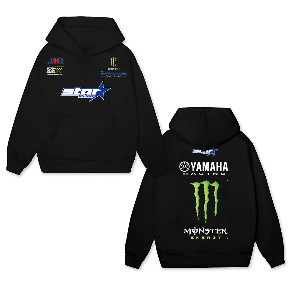 Yamaha Racing Printed Oversized Men's Hoodie Image - 1