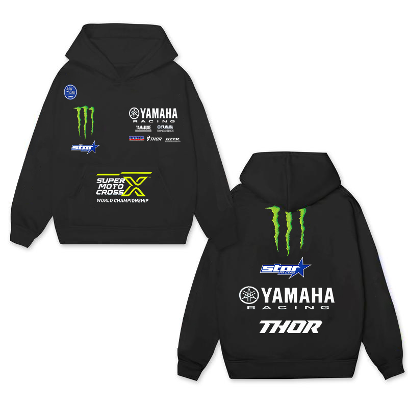 Yamaha Racing Thor Printed Oversized Men's Hoodie Image - 1