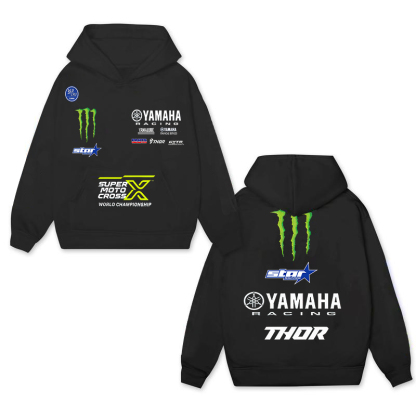 Yamaha Racing Thor Printed Oversized Men's Hoodie Image - 1