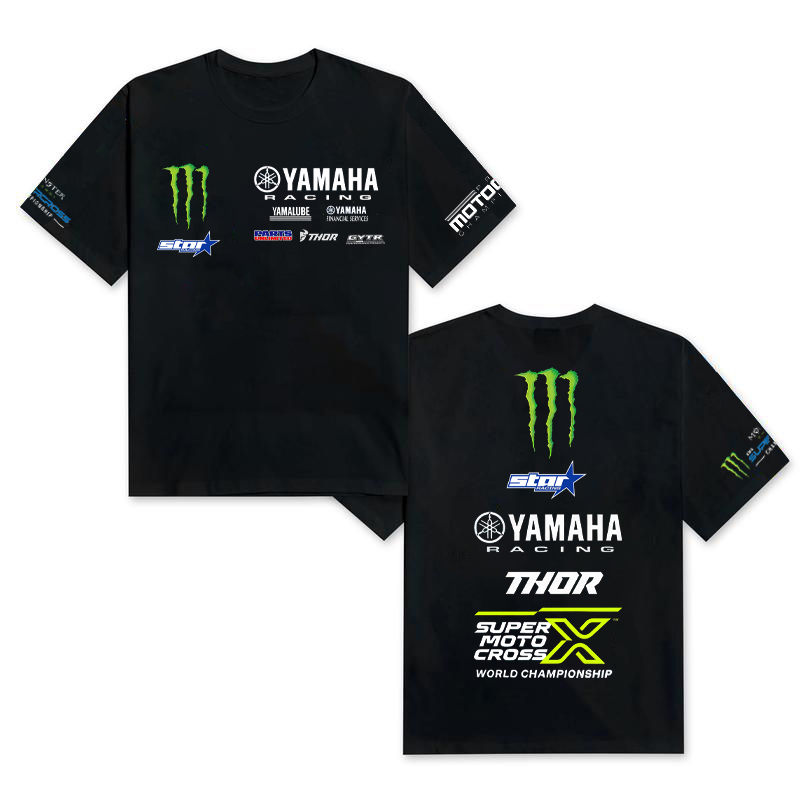 Yamaha Racing SuperMotocross Printed Unisex Oversized T-shirts Image - 1