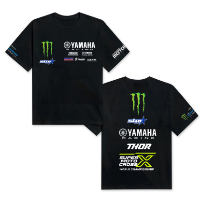 Yamaha Racing SuperMotocross Printed Unisex Oversized T-shirts Image - 1