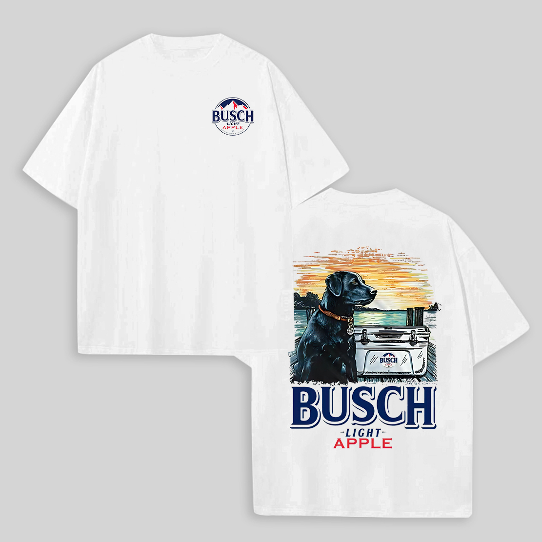 Busch Light Apple Printed Unisex Oversized T-shirt Image - 1