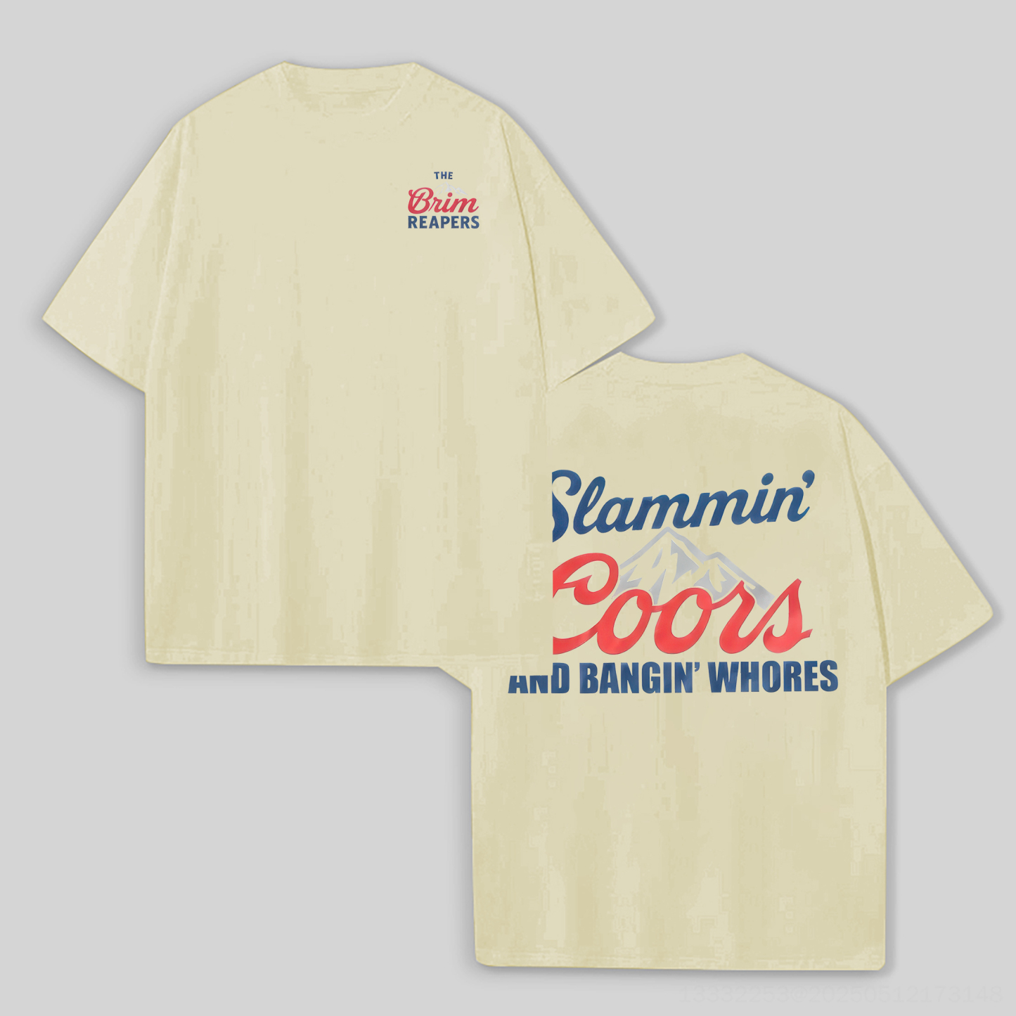 Slammin’ Coors & Bangin' Whores Printed Unisex Oversized T-shirts Image - 3