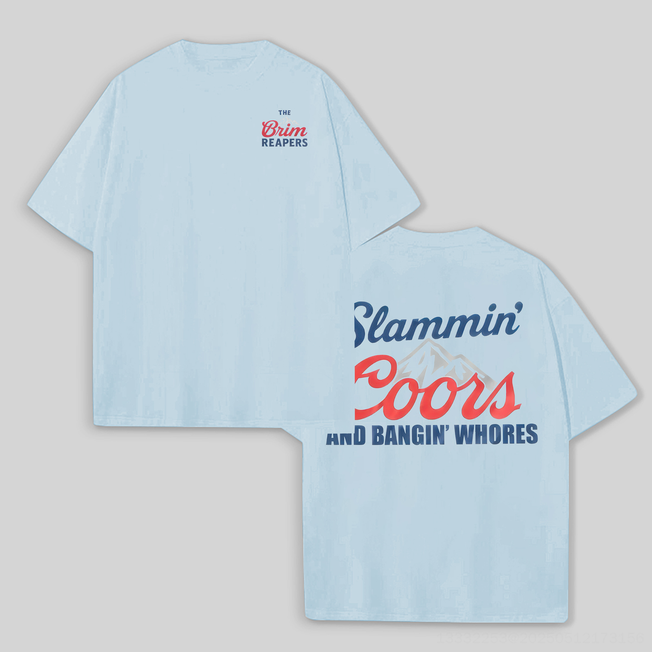 Slammin’ Coors & Bangin' Whores Printed Unisex Oversized T-shirts Image - 5
