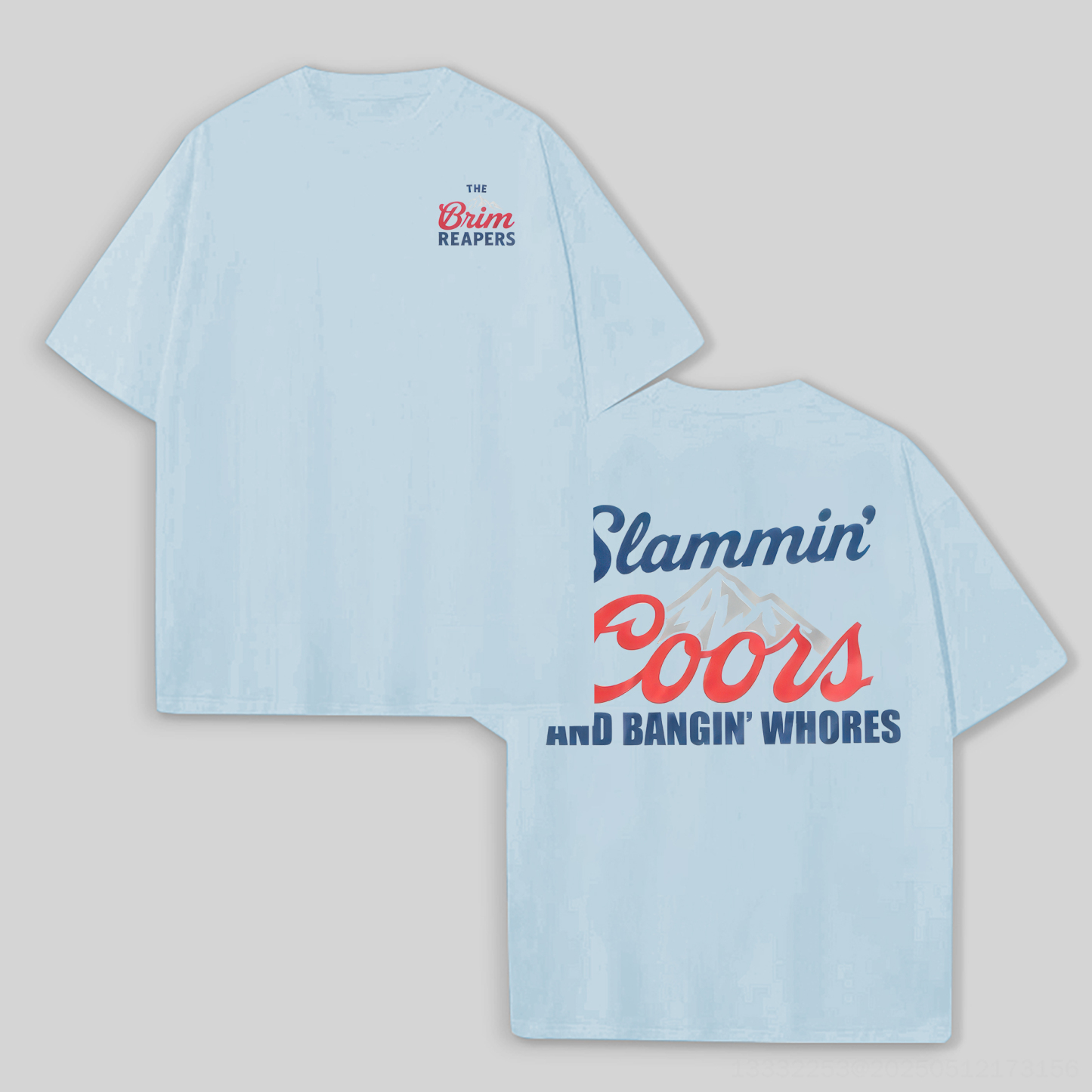 Slammin’ Coors & Bangin' Whores Printed Unisex Oversized T-shirts Image - 5