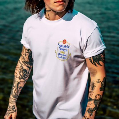 Smashin' Nattys And Bangin' Baddies Printed Men's T-Shirt