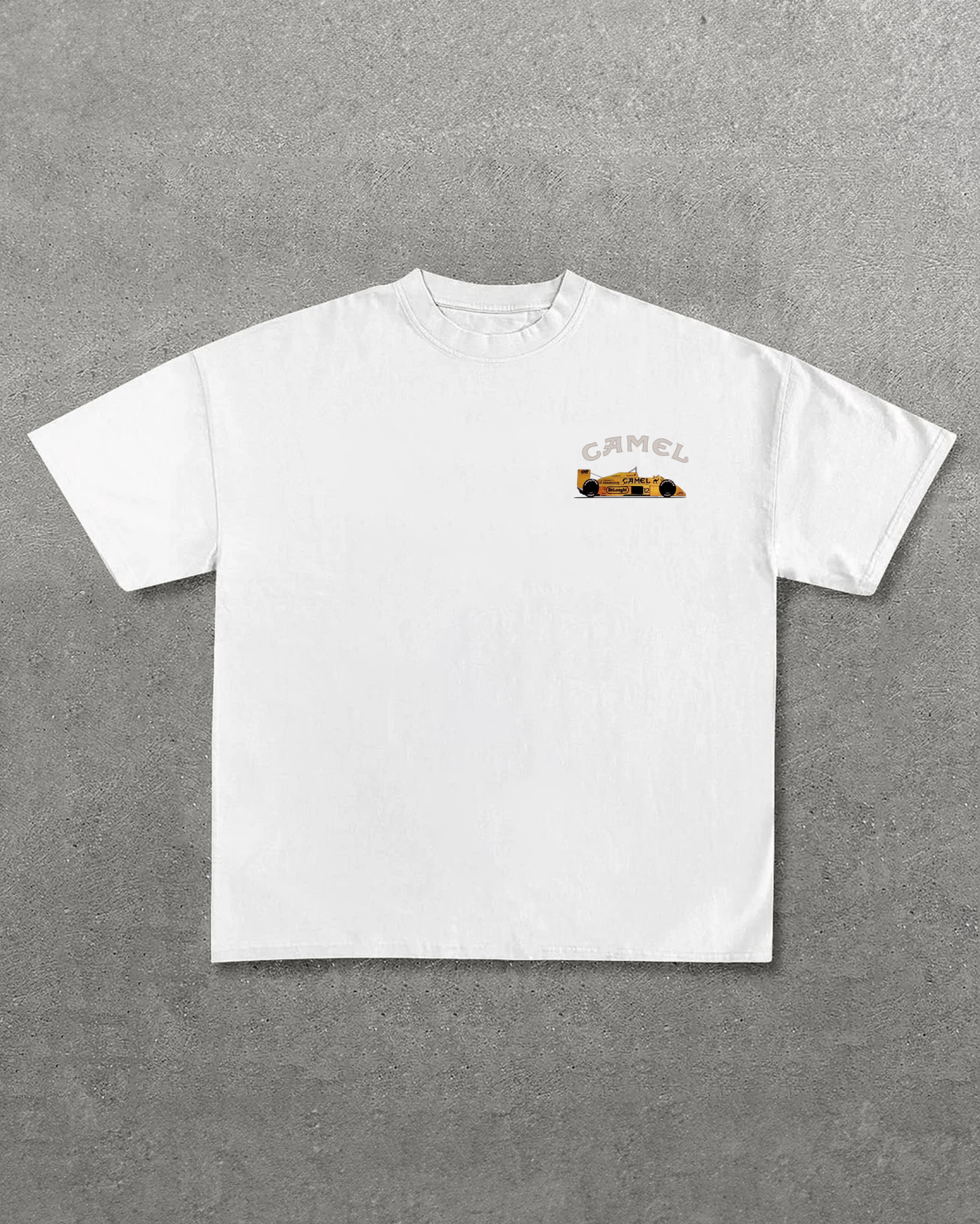 Camel Lotus 99t Printed Oversized Unisex T-shirt Image - 2