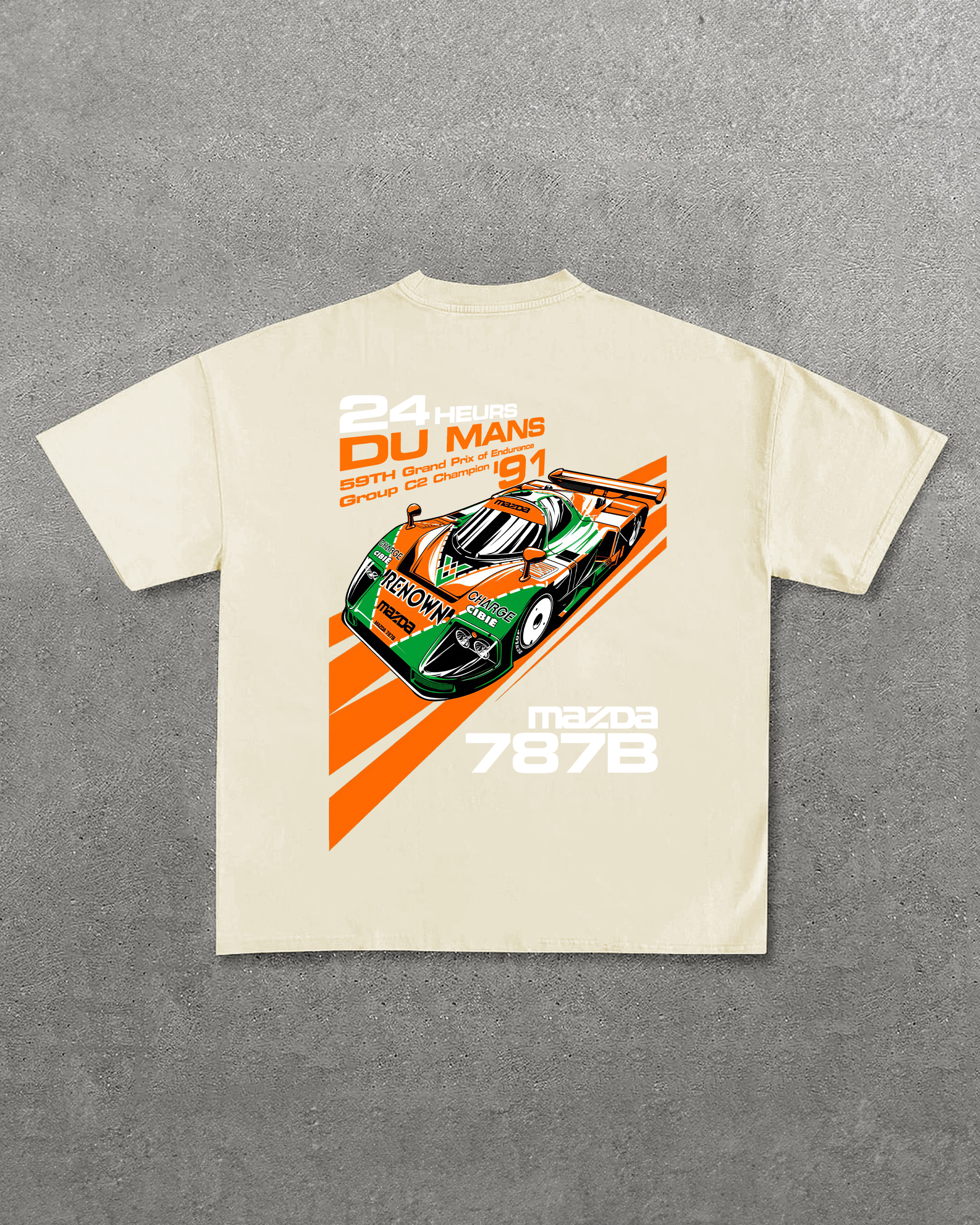Mazda 787 Printed Oversized Unisex T-shirts Image - 3