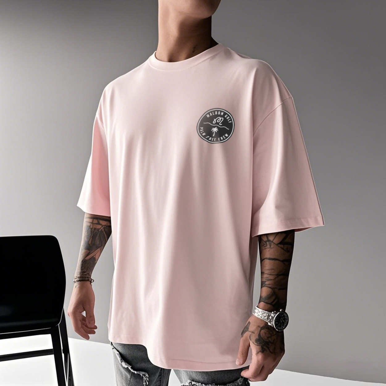 Malbon Golf Printed Oversized Unisex T-shirt Image - 3
