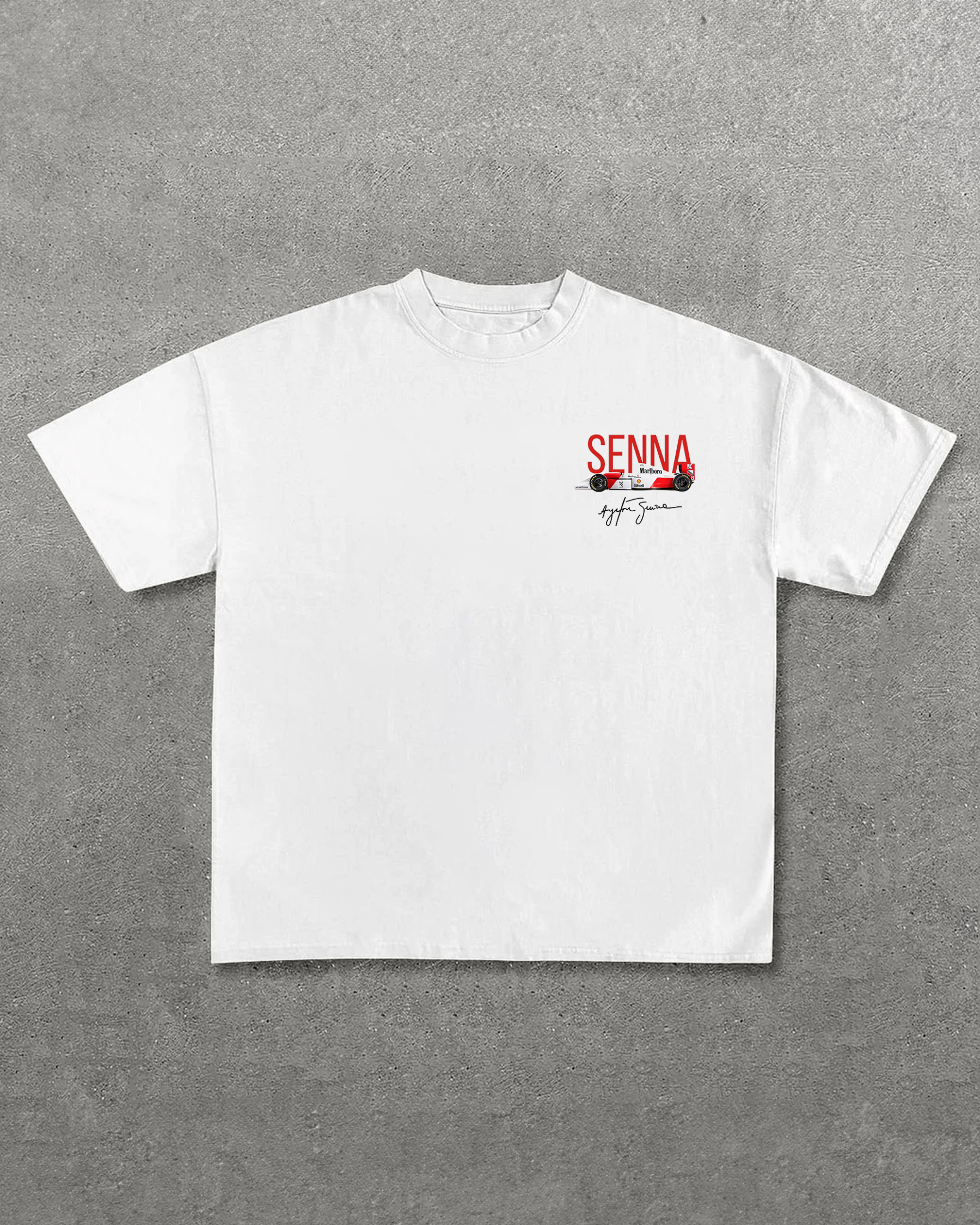 Ayrton Senna Helmet Printed Oversized Unisex T-shirt Image - 2