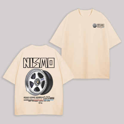 NISMO Road-Going Wheels Printed Unisex Oversized T-shirt Image - 6
