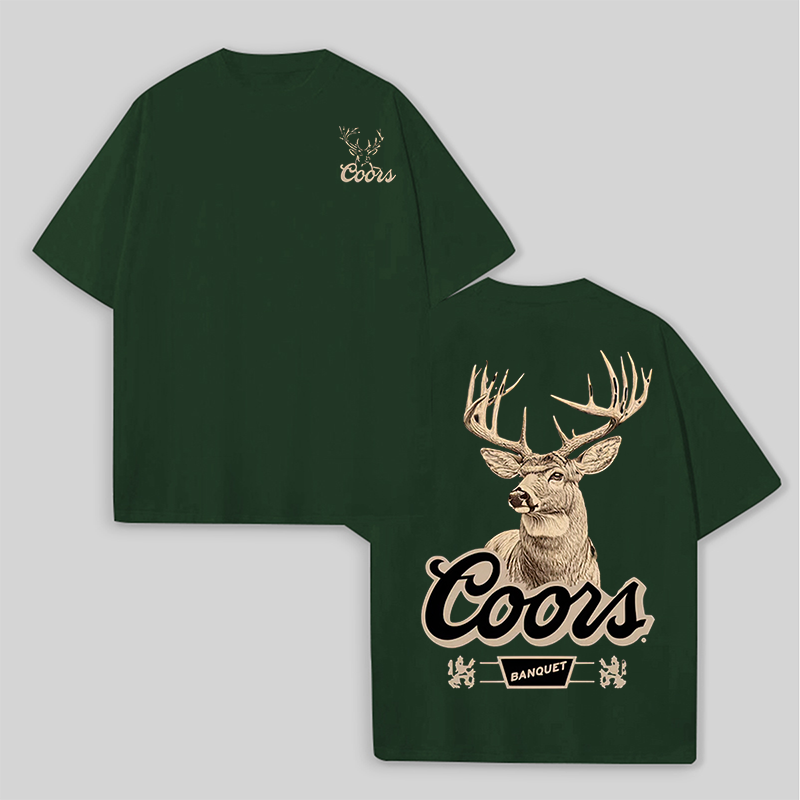 Coors Banquet Printed Unisex Oversized T-shirts Image - 12