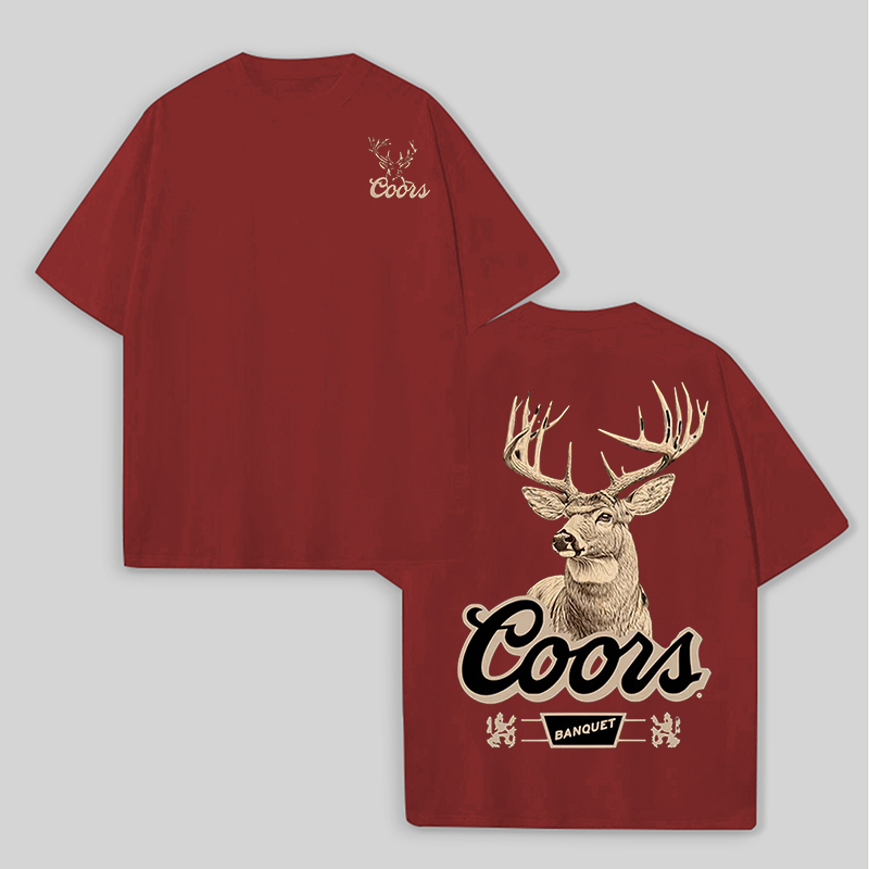 Coors Banquet Printed Unisex Oversized T-shirts Image - 4