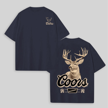 Coors Banquet Printed Unisex Oversized T-shirts Image - 3