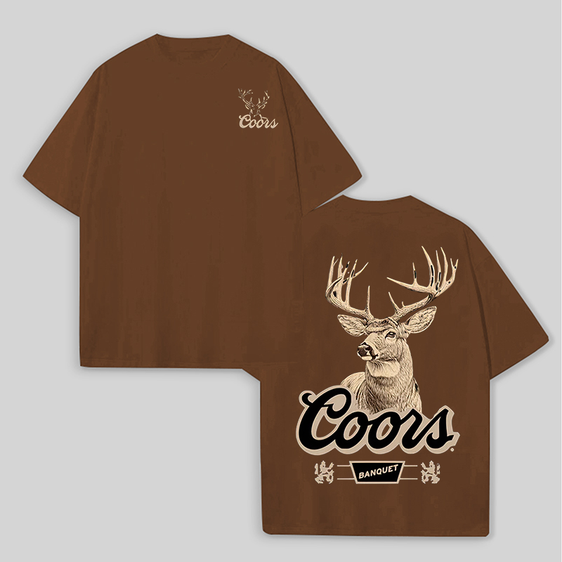 Coors Banquet Printed Unisex Oversized T-shirts Image - 6