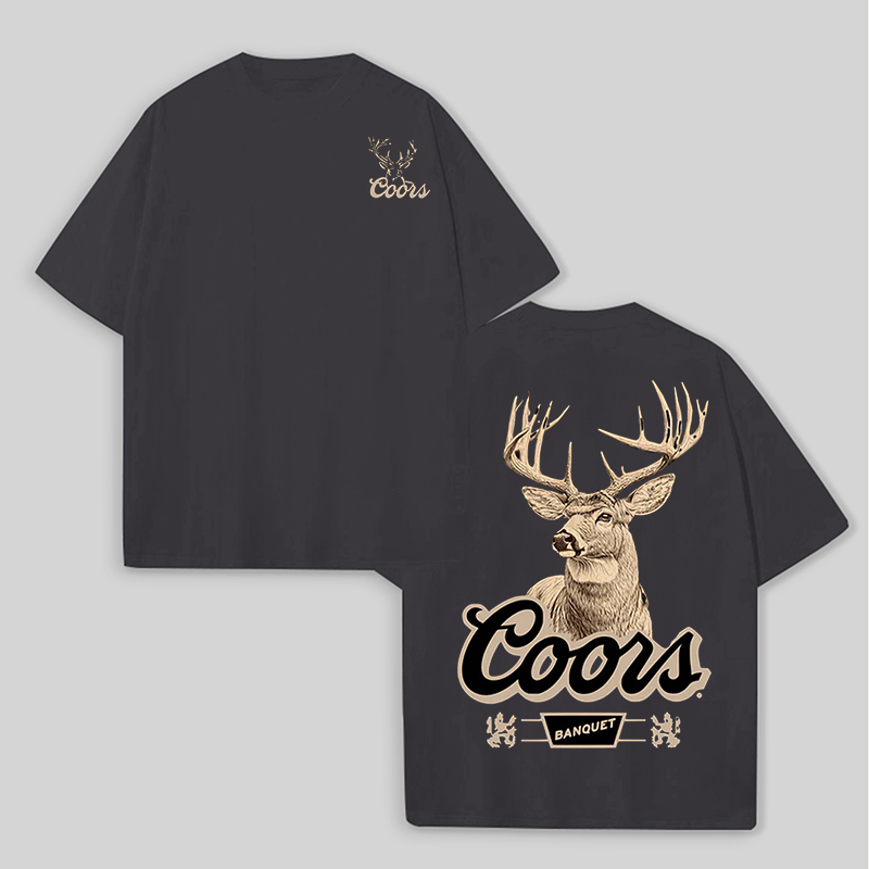 Coors Banquet Printed Unisex Oversized T-shirts Image - 7