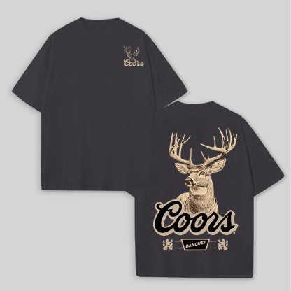 Coors Banquet Printed Unisex Oversized T-shirts Image - 7