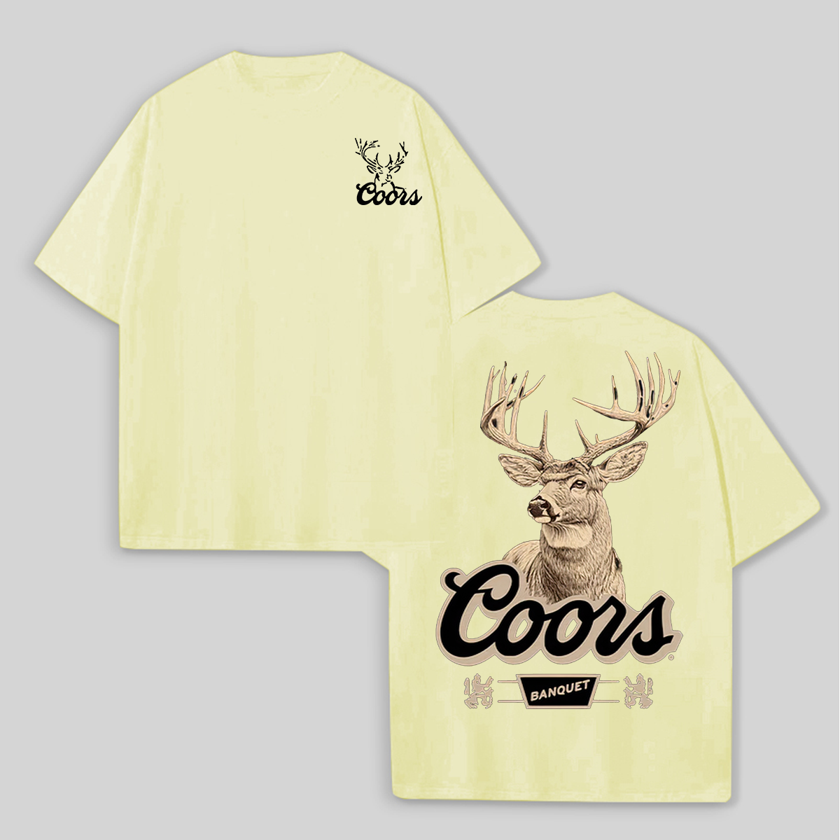 Coors Banquet Printed Unisex Oversized T-shirts Image - 11