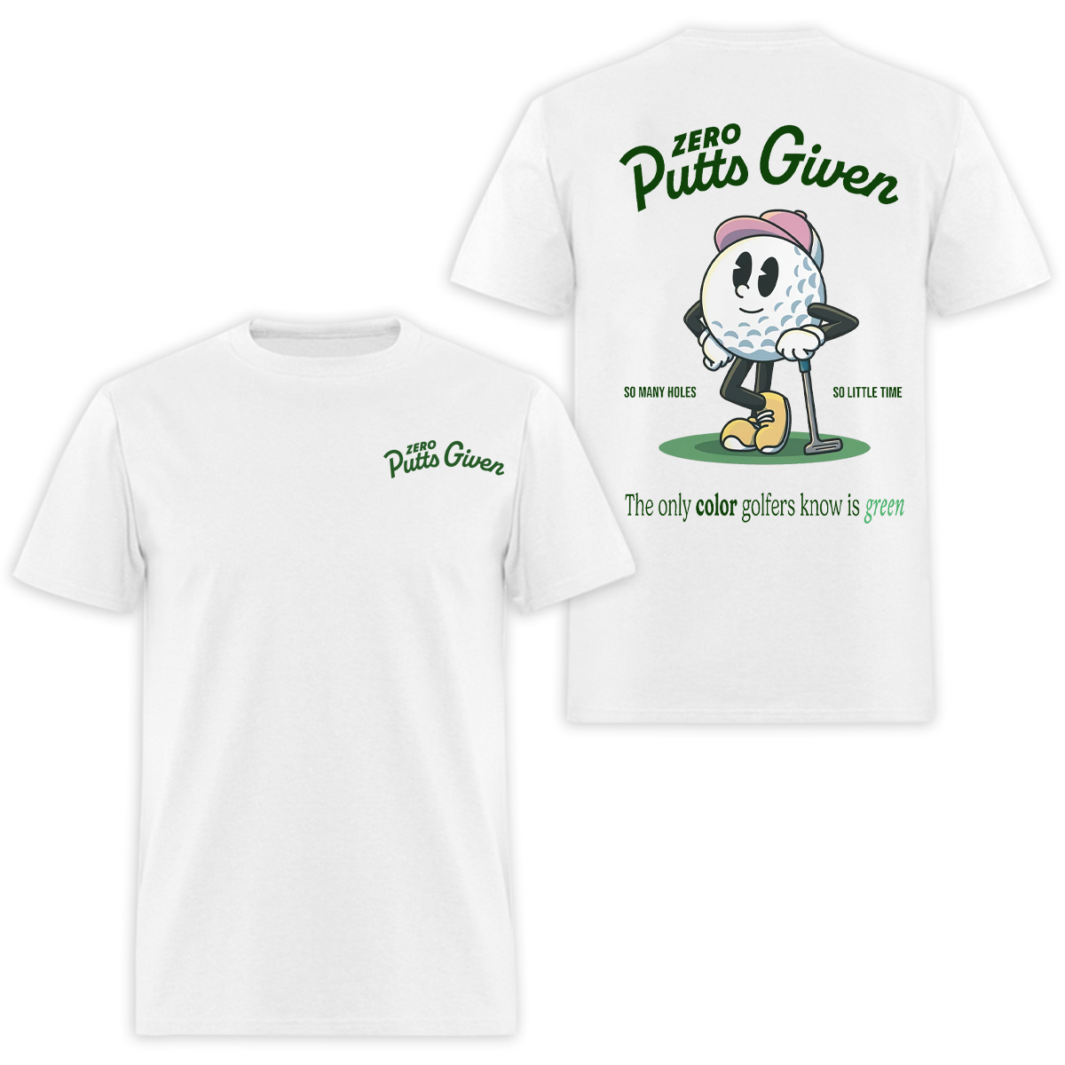 Zero Putts Given Printed Men's T-Shirt Image - 1