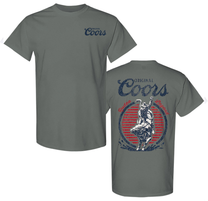 Original Coors Rodeo Legend Printed Men's T-Shirt Image - 2