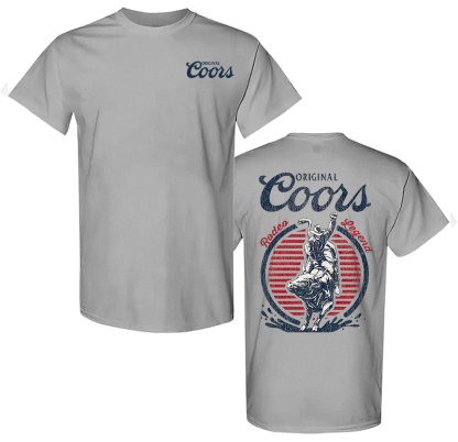 Original Coors Rodeo Legend Printed Men's T-Shirt Image - 3