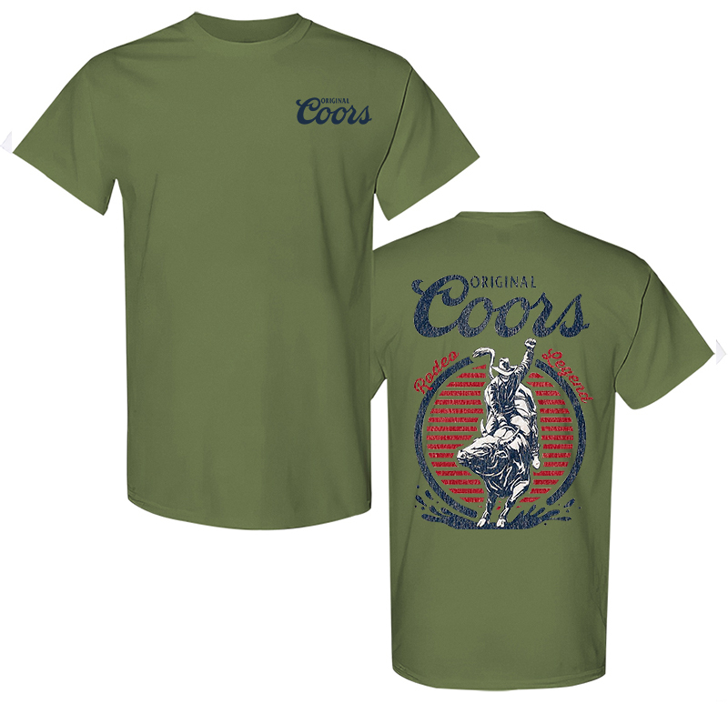 Original Coors Rodeo Legend Printed Men's T-Shirt Image - 5
