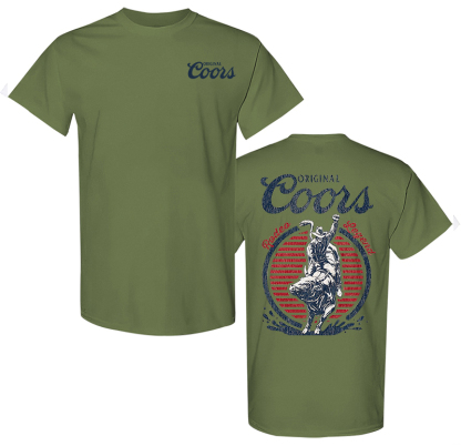 Original Coors Rodeo Legend Printed Men's T-Shirt Image - 5