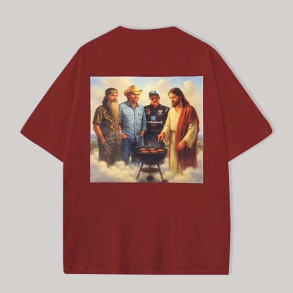 Duck Dynasty Printed Oversized Unisex T-Shirt Image - 3