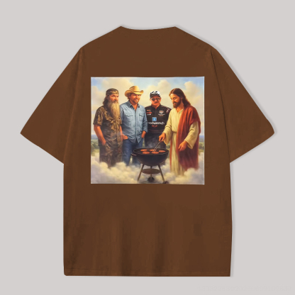 Duck Dynasty Printed Oversized Unisex T-Shirt Image - 5