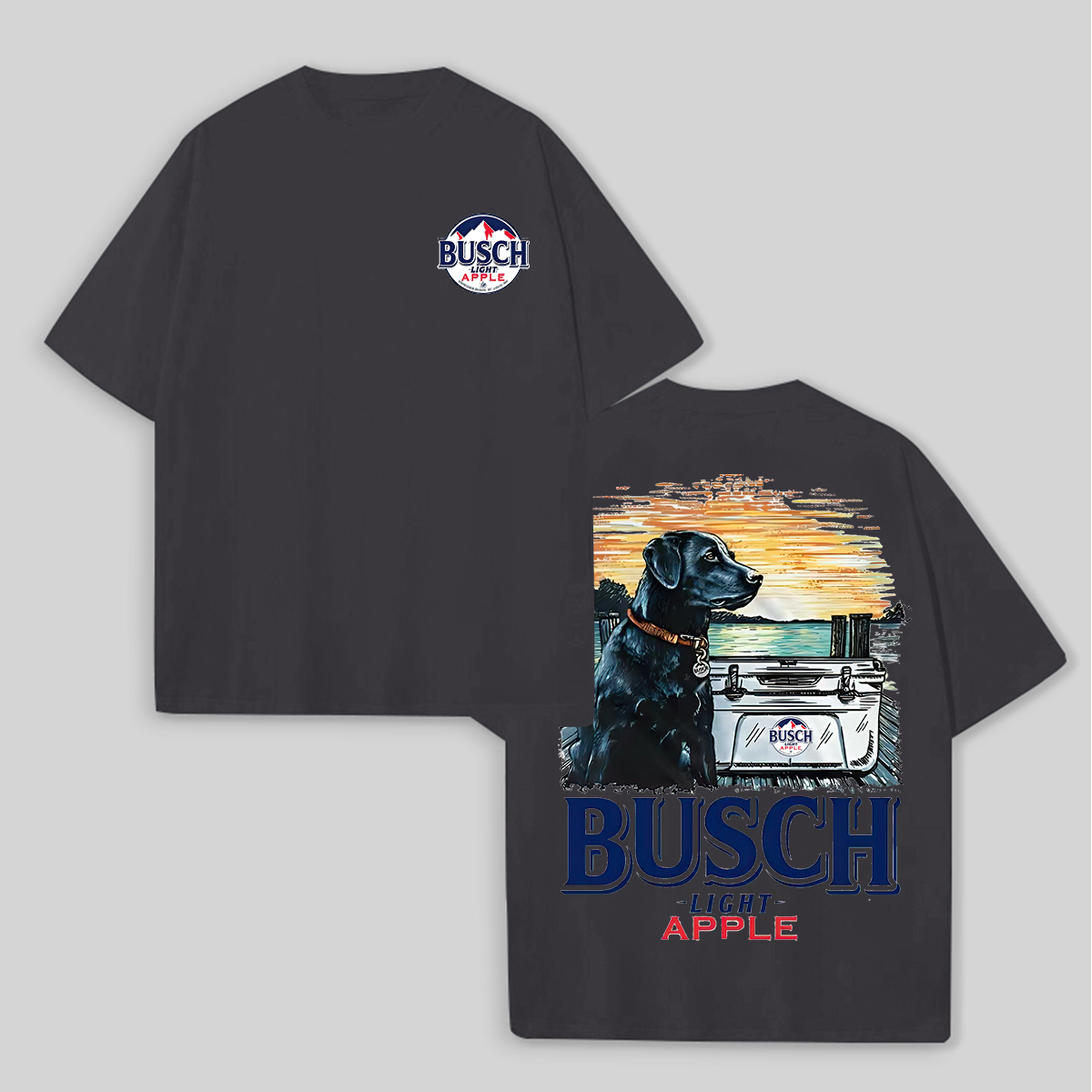 Busch Light Apple Printed Unisex Oversized T-shirt Image - 7